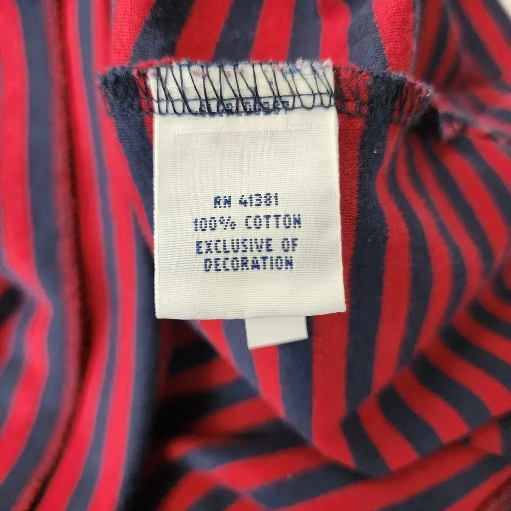 RALPH LAUREN POLO Shirt Mens XXL Blue Red Stripes PIMA SOFT TOUCH Casual Preppy